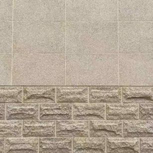 衡水 黄金麻自然面蘑菇石配荔枝面干挂