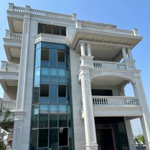 衡水 白麻花岗岩别墅外墙干挂效果展示