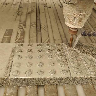 衡水 芝麻白花岗岩石材盲人石、盲道石、盲点石