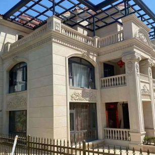 衡水 黄金麻花岗岩荔枝面别墅外墙干挂