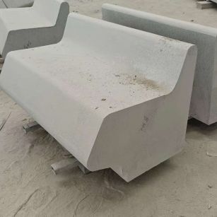 衡水 芝麻白花岗岩异形坐凳，石凳