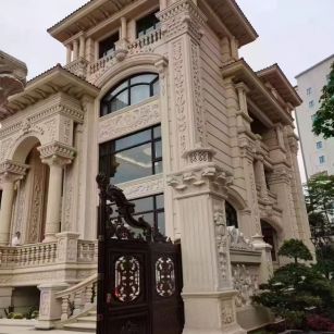 衡水 黄金麻花岗岩别墅外墙干挂效果展示