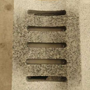 衡水 芝麻白拉丝面花岗岩U型开槽排水槽