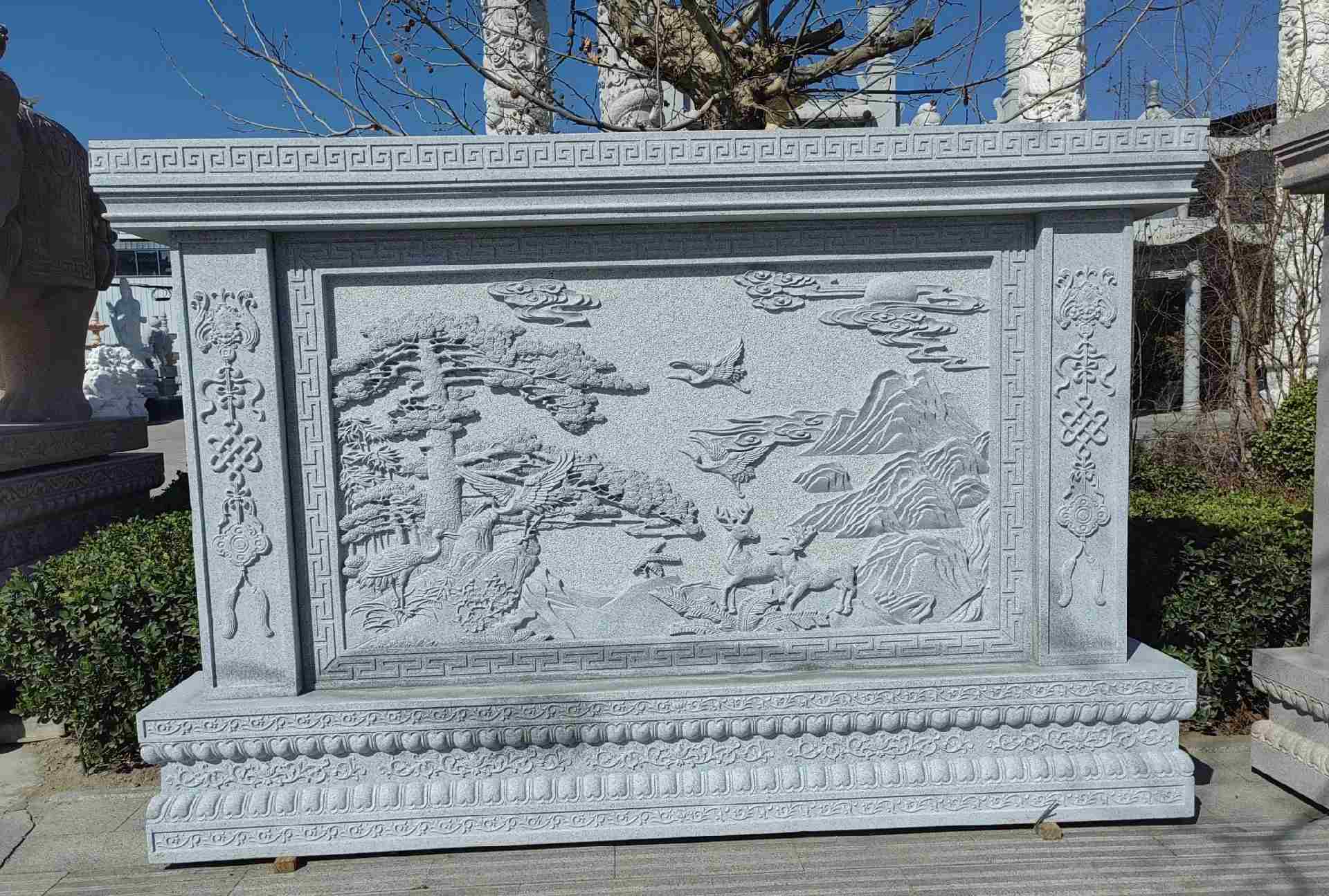 衡水 芝麻白大型照壁，屏风，影壁