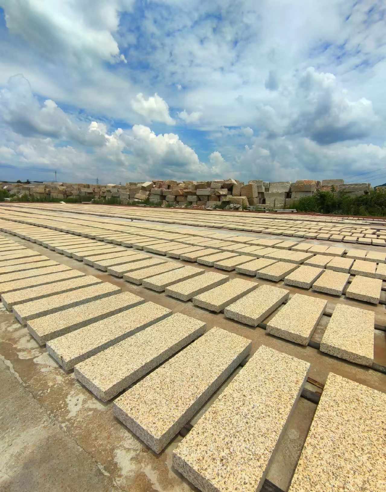 衡水 黄金麻荔枝面花岗岩石材地铺石防护中