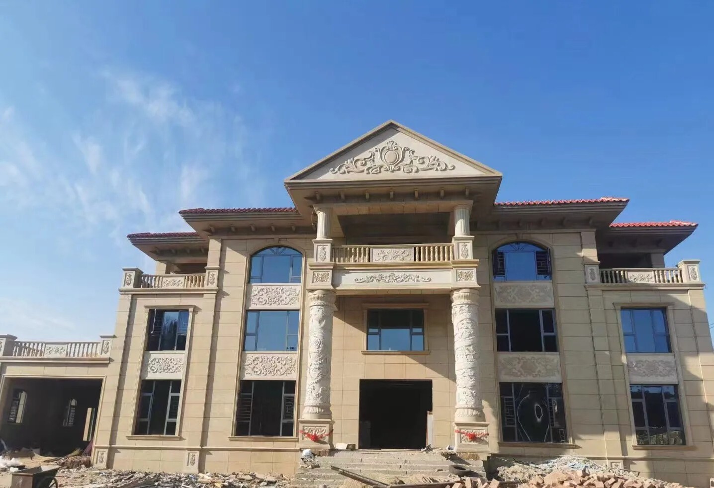 衡水 黄金麻花岗岩别墅外墙干挂