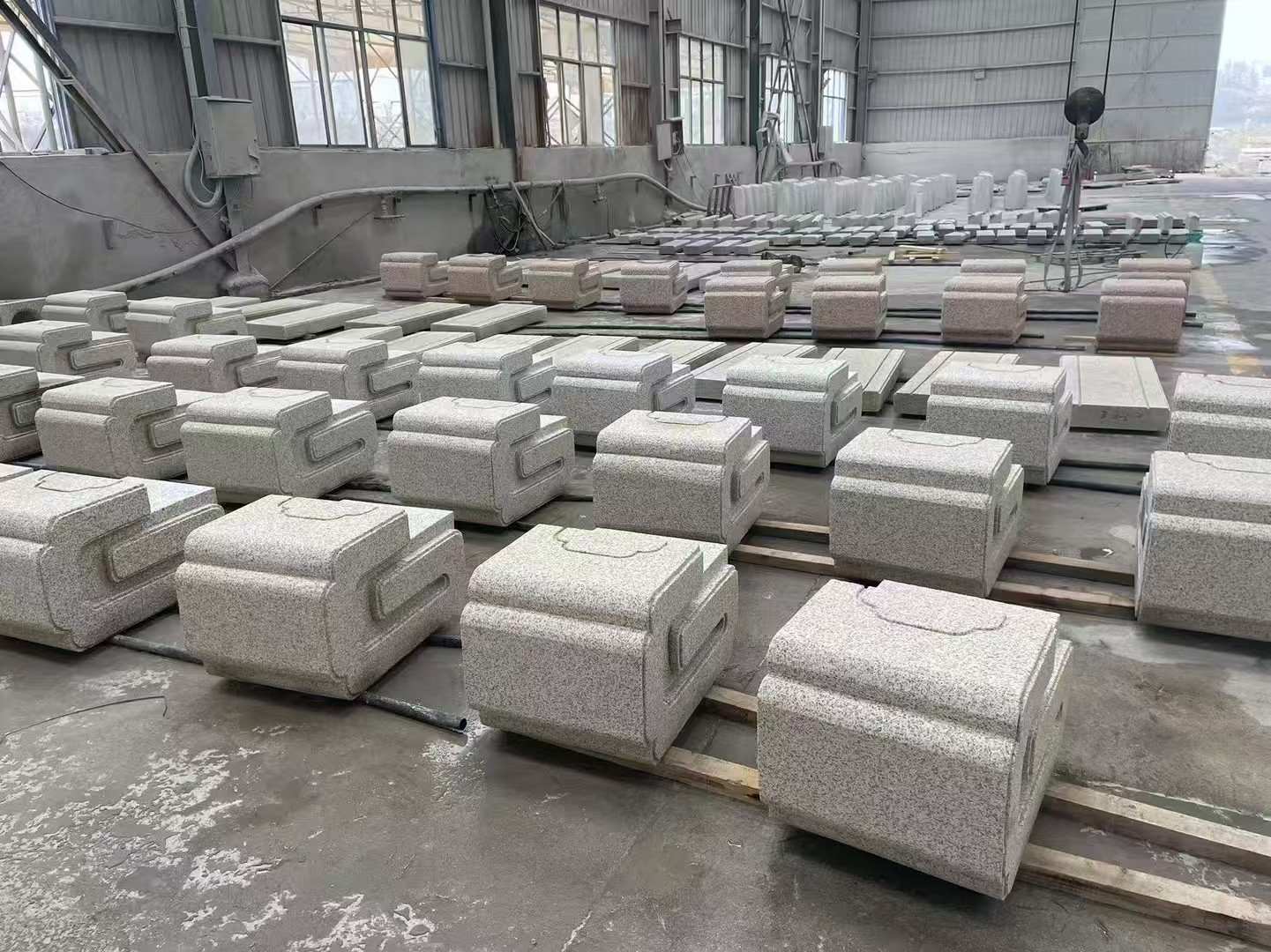 衡水 白麻花岗岩异形加工-石凳，坐凳