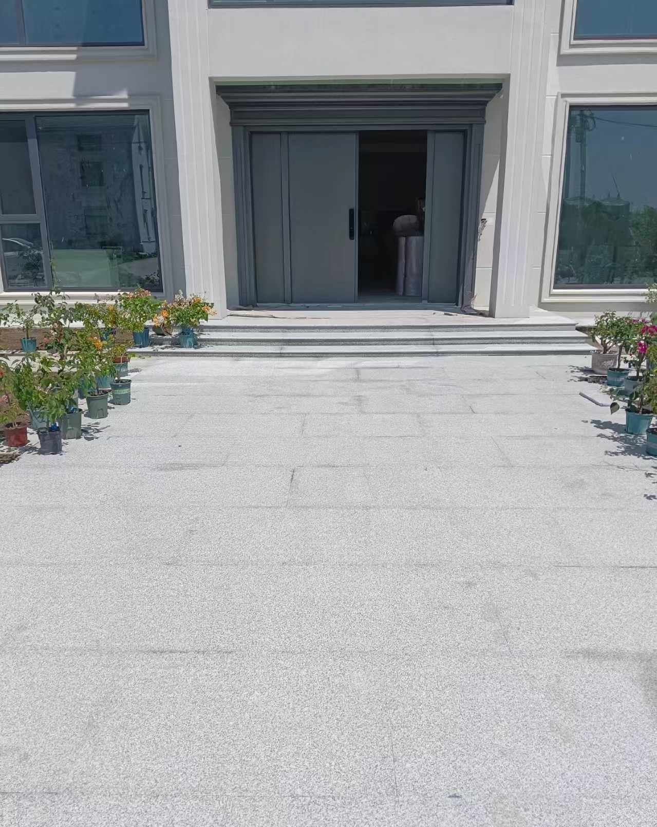 衡水 芝麻白花岗岩地铺石地面铺装