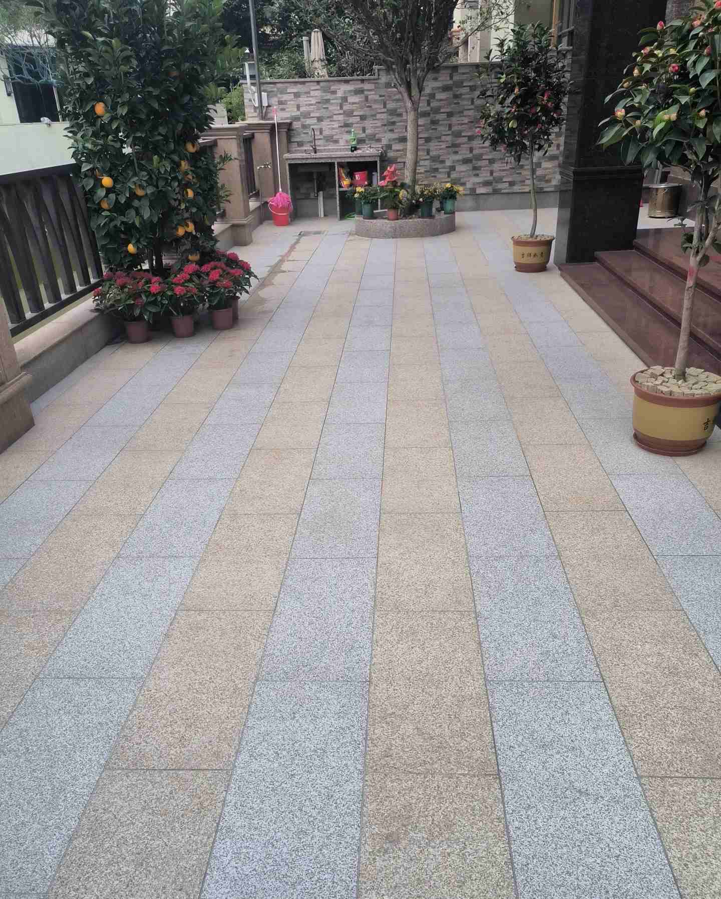 衡水 黄金麻白麻荔枝面庭院铺装展示