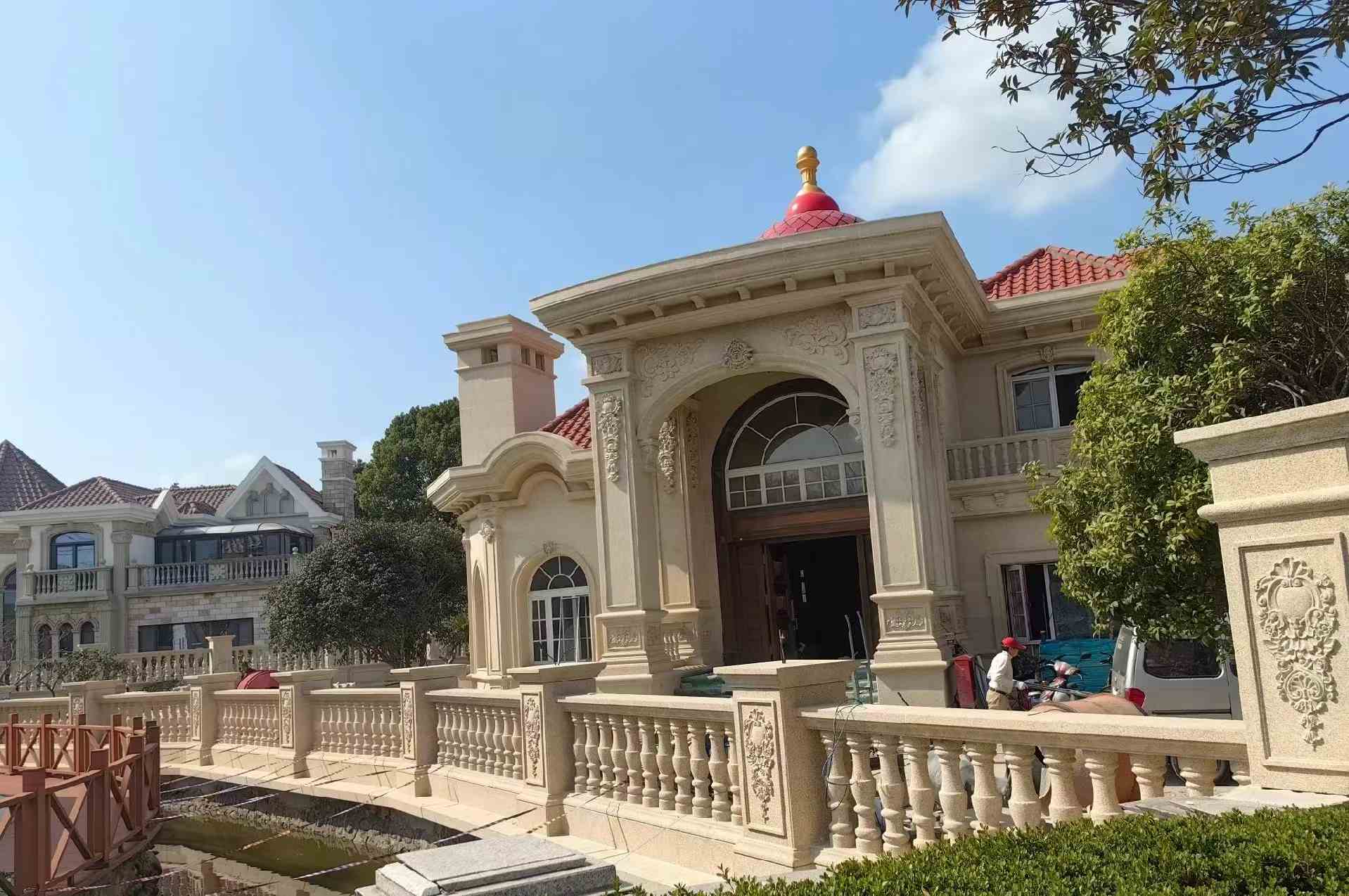 衡水 黄金麻花岗岩欧式别墅