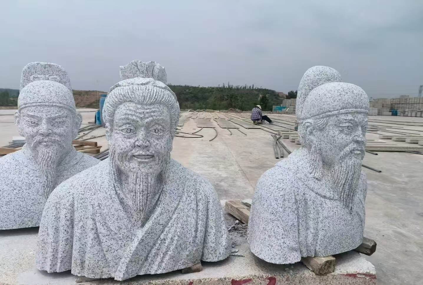 衡水 白麻花岗岩石材人物立体雕刻