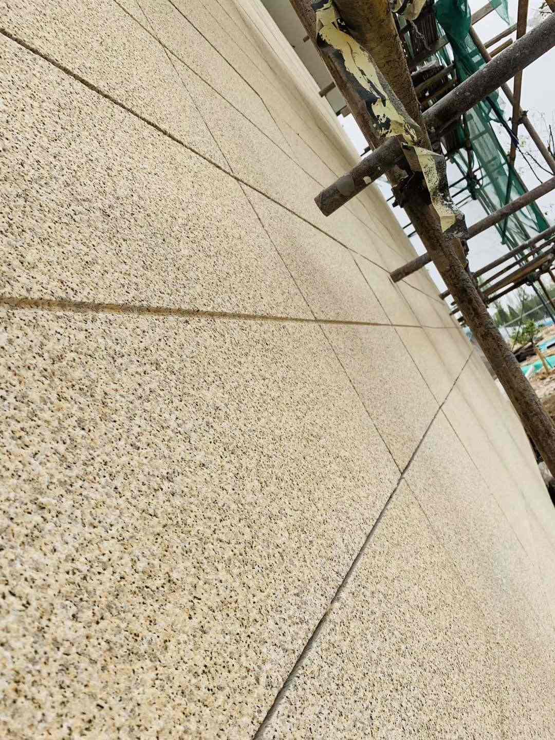 衡水 黄金麻花岗岩荔枝面外墙干挂石材效果示例